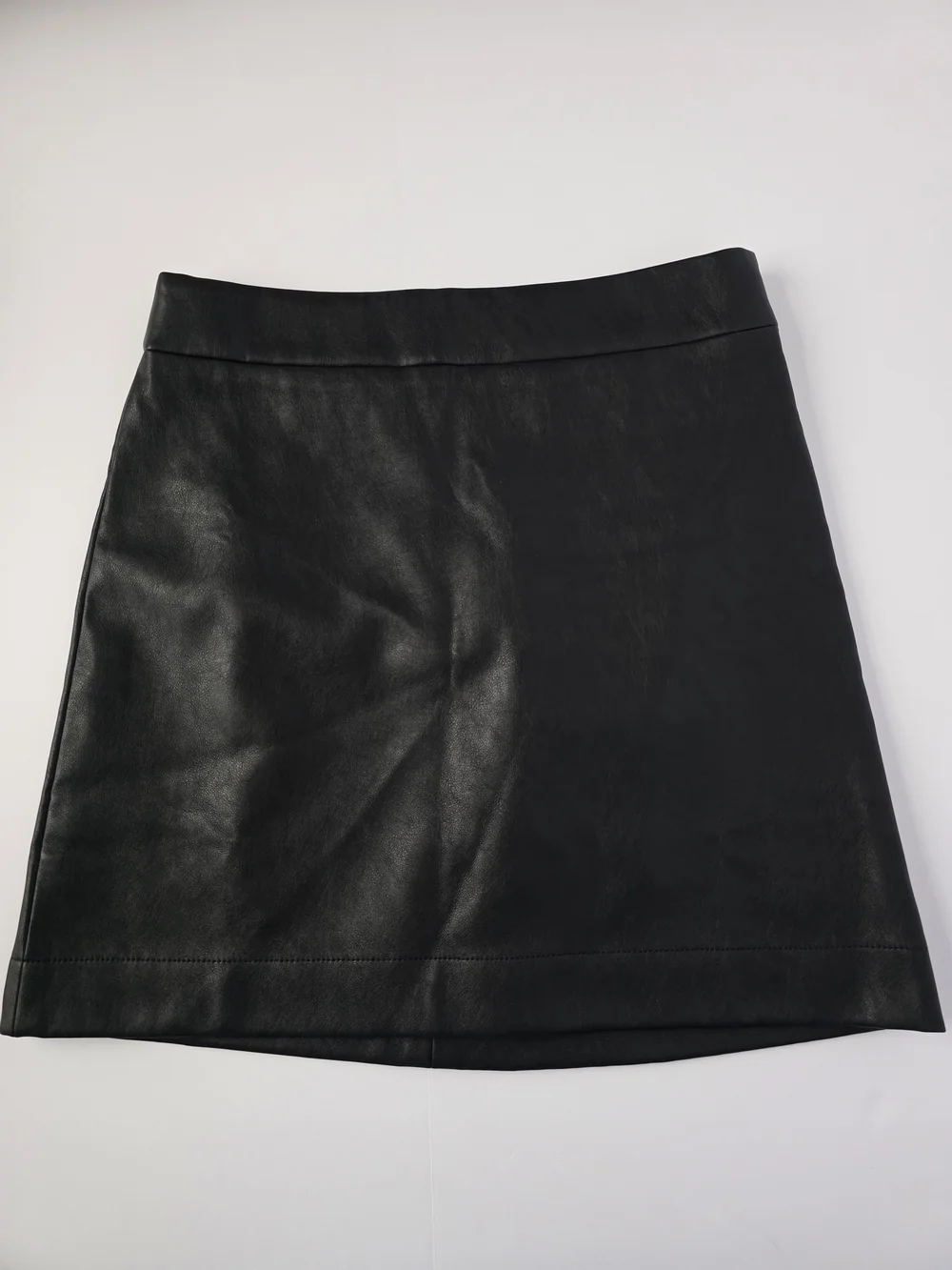 J. Crew Faux-leather A-line mini skirt Jcrew factory black Size 6